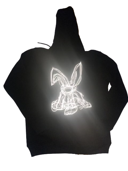 Grey Reflective Logo Hoodie