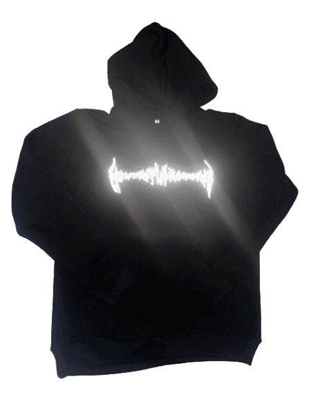 Grey Reflective Logo Hoodie